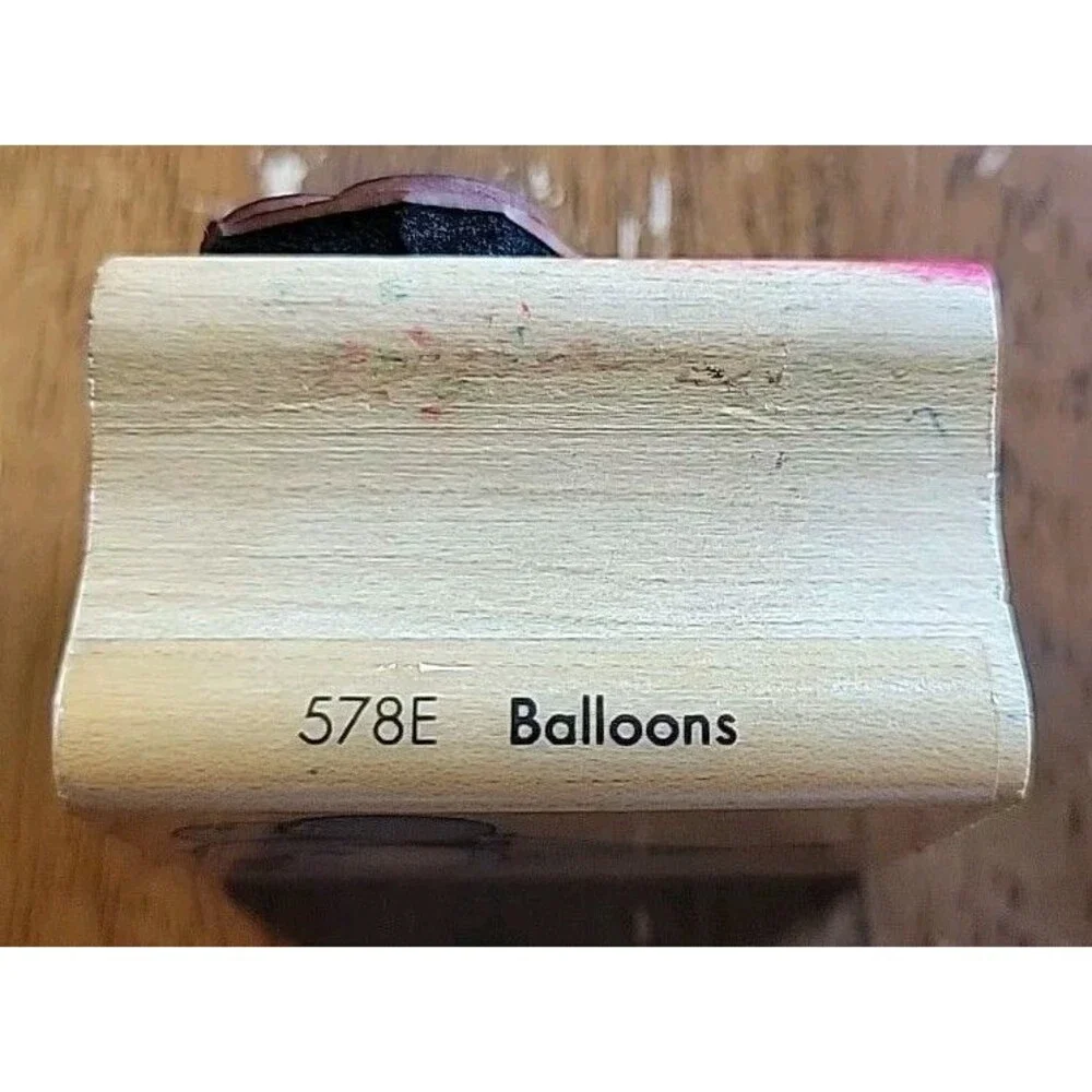 Rubber Stamp - Balloons - 578E - Wood - By All Night Media - 1983